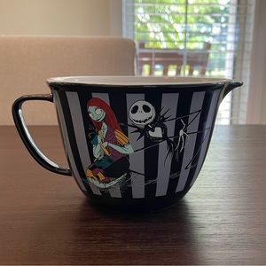 Disney The Nightmare Before Christmas Jack Skellington Sally Striped Mixing Bowl